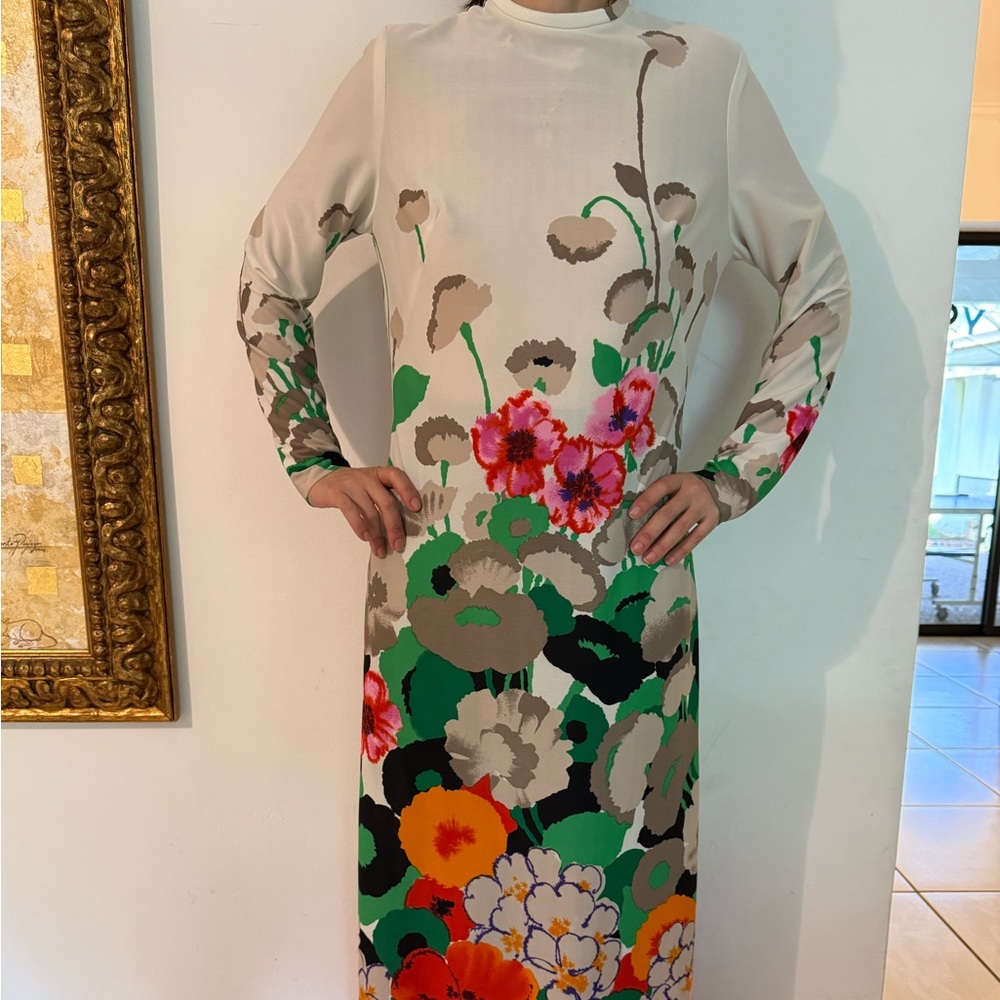 Vintage 70s floral maxi dress